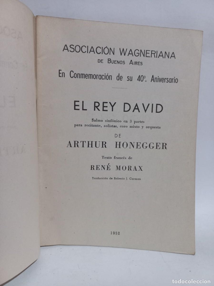 Libros de segunda mano: Arthur Honegger - El Rey David - 1952 - Foto 2