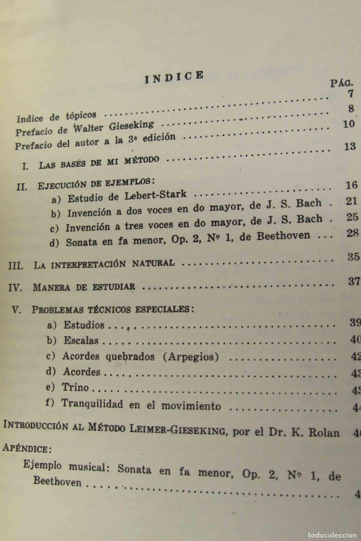 Libros de segunda mano: LA MODERNA EJECUCION PIANISTICA. LEIMER .GIESEKING - Foto 2