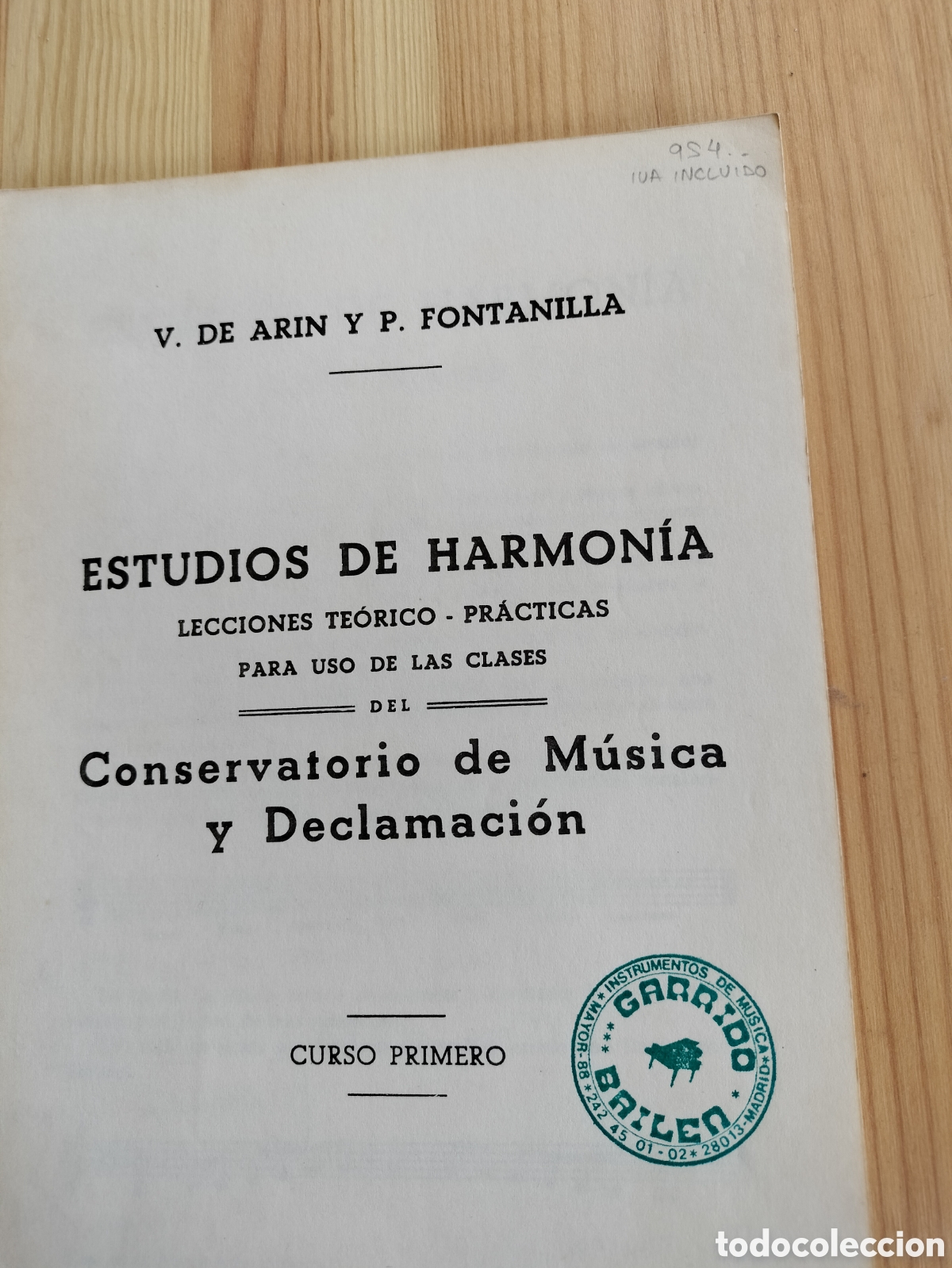 Libros de segunda mano: Estudios de harmon&iacute;a - Foto 2