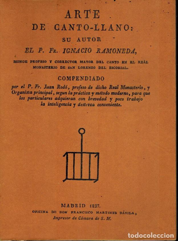 Libros de segunda mano: ARTE DEL CANTO LLANO - Foto 1