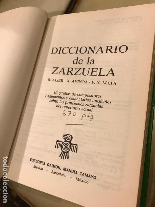 Libros de segunda mano: Diccionario de la zarzuela. Daimon. - Foto 2