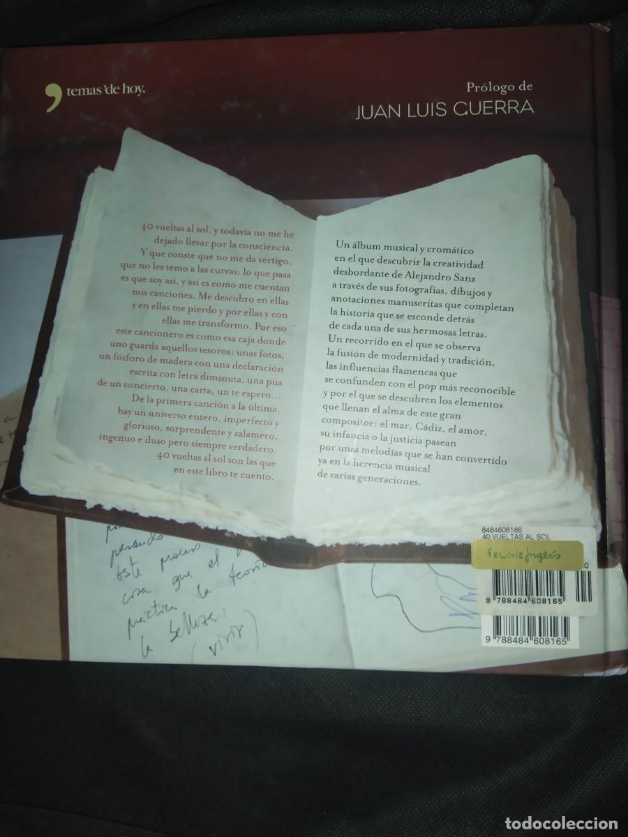 Libros de segunda mano: ALEJANDRO SANZ - 40 VUELTAS AL SOL - Foto 2