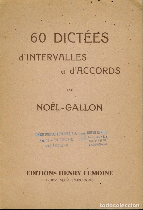 Libros de segunda mano: 60 DICT&Eacute;ES D`INTERVALLES ET D&acute;ACCORDS - Foto 1