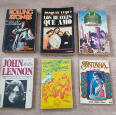 Libros de segunda mano: LOTE 6 LIBROS ROCK BEATLES ROLLING STONES BOB DYLAN JOHN LENNON SANTANA CULTURA UNDERGROUND