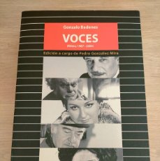 Libros de segunda mano: VOCES, RITMO 1987 2000 DE GONZALO BADENES ED. UNIVERSITAT DE VALENCIA 2005 OPERA CANTO PAVAROTTI