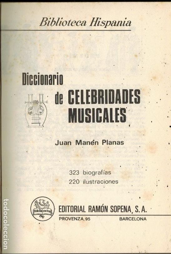 Gebrauchte B&uuml;cher: DICCIONARIO DE CELEBRIDADES MUSICALES