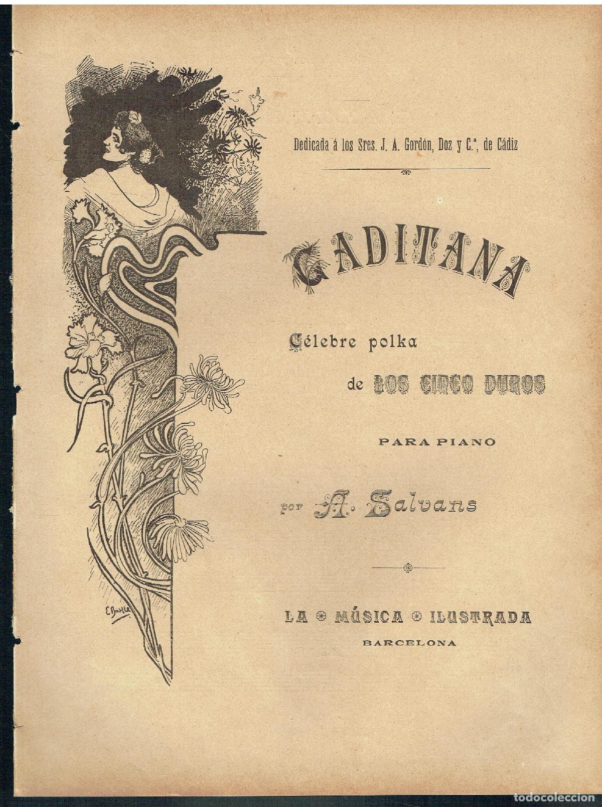 Libros de segunda mano: a. Salvans - Gaditana. (Partitura)