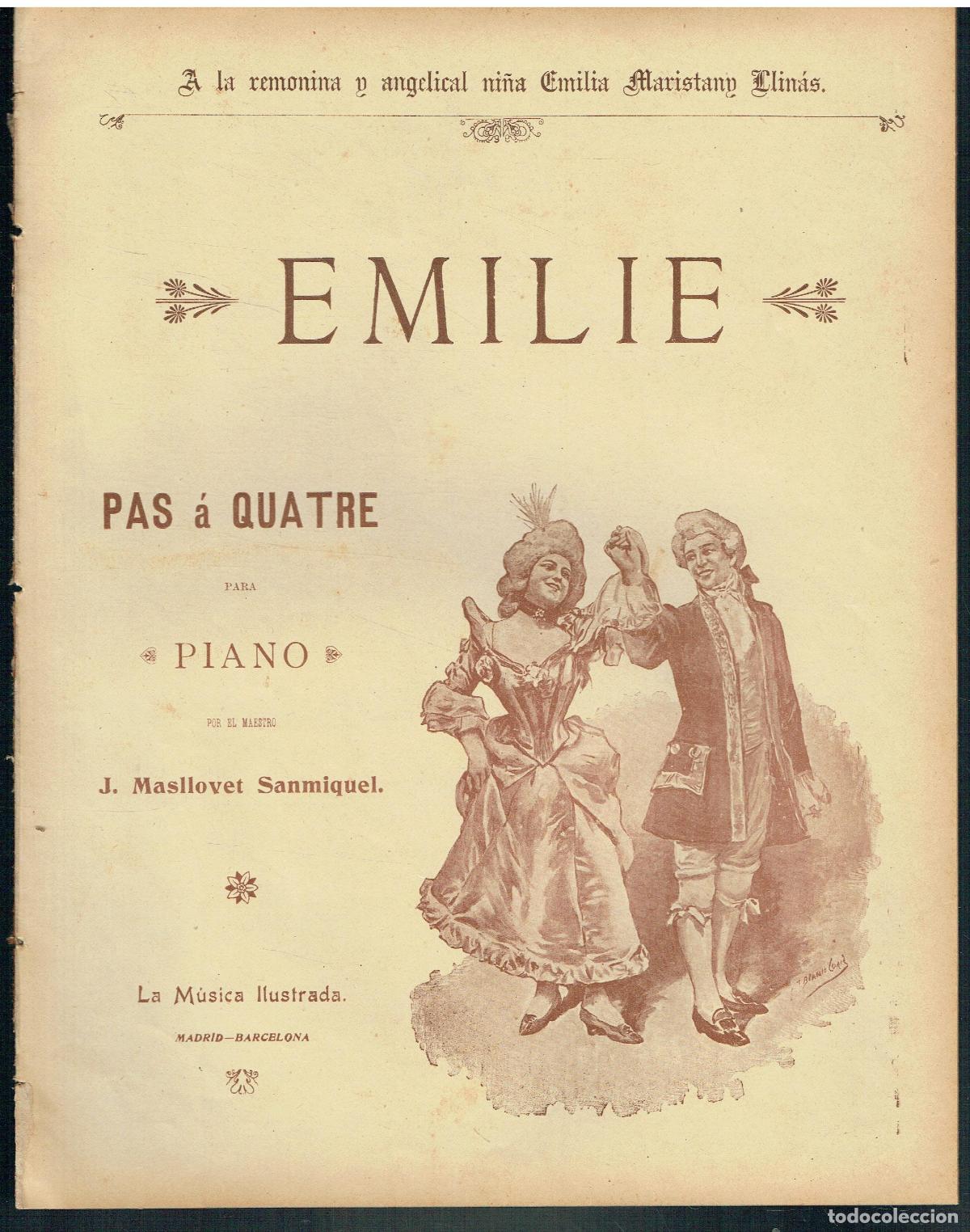 Libros de segunda mano: J. Masllovet Sanmiquel - Emilie. (Partitura)