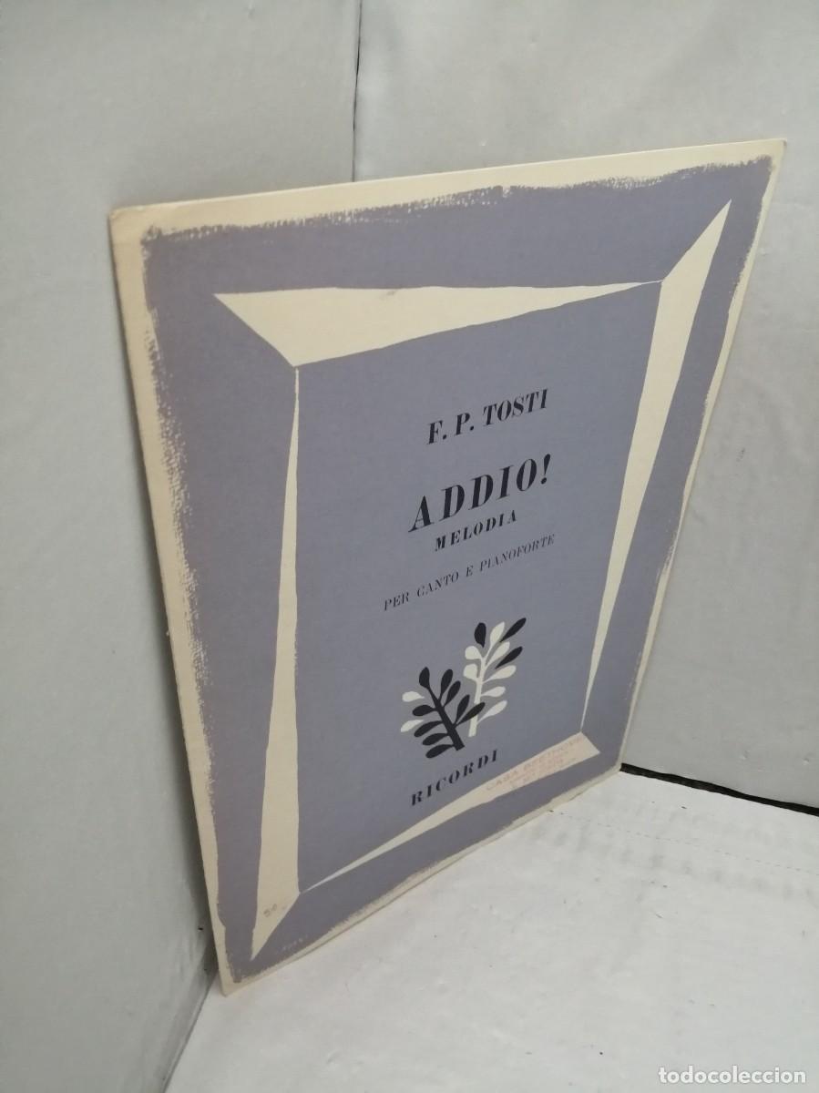 Libros de segunda mano: Addio! (Addio). Melod&iacute;a per canto e pianoforte - Foto 4