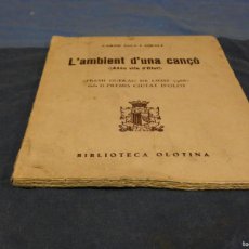 Libros de segunda mano: ARKANSAS1980 ESTADO DECENTE MUSICA LIBRITO L'AMBIENT D'UNA CANÇO BIBL. OLOTINA CA 1968