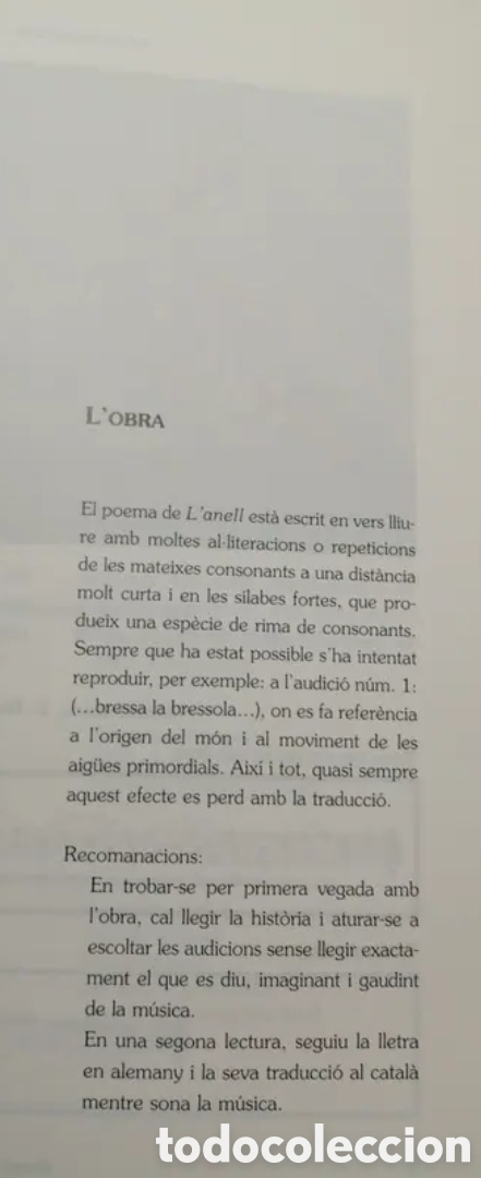 Libros de segunda mano: Lor del Rin. &Ograve;pera + Conte + 2 Cds Wagner - Foto 7