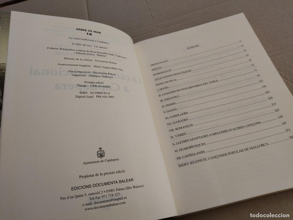 Libros de segunda mano: LA CAN&Ccedil;O TRADICIONAL A CAPDEPERA. MALLORCA, 2003. - Foto 3