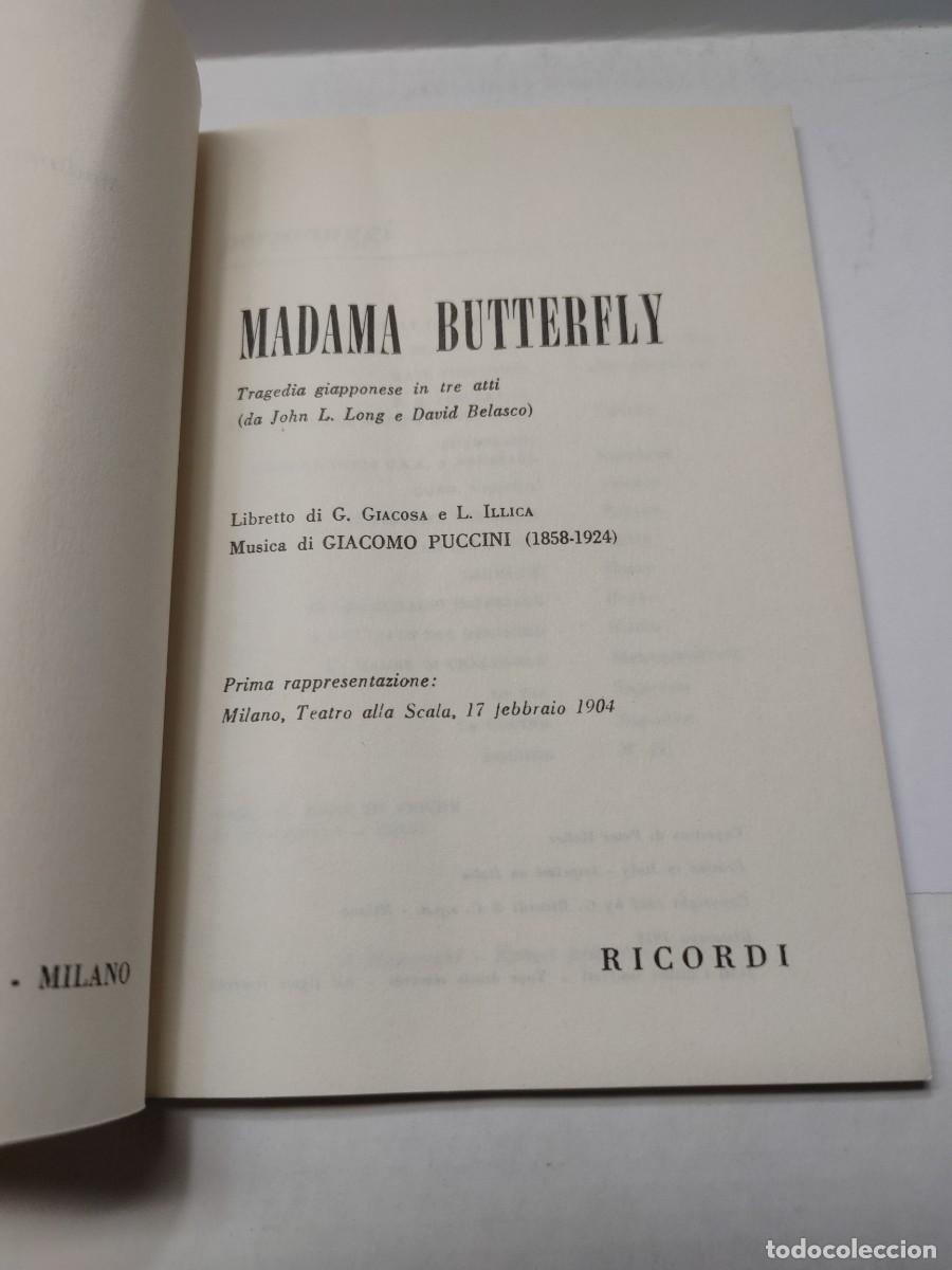 Libros de segunda mano: Libro OPERA - MADAMA BUTTERFLY - PUCCINI - 1978 - Foto 3