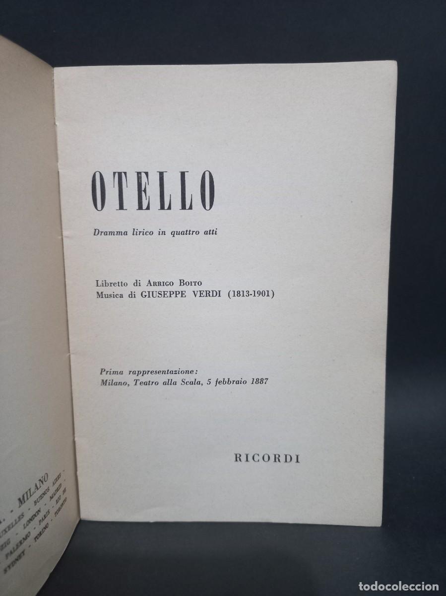 Libros de segunda mano: ARRIGO BOITO - OTELLO - 1964 - Foto 2