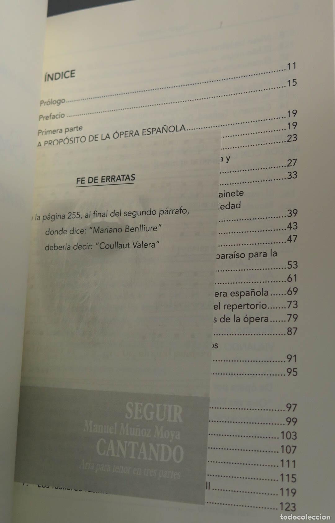Libros de segunda mano: Seguir cantando. Mu&ntilde;oz Moya - Foto 2