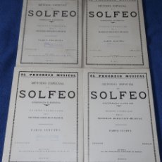 Libros de segunda mano: MÉTODO ESPECIAL DE SOLFEO - 4 TOMOS - SOCIEDAD DIDÁCTICO-MUSICAL - ARTES GRÁFICAS VILLENA (1979)