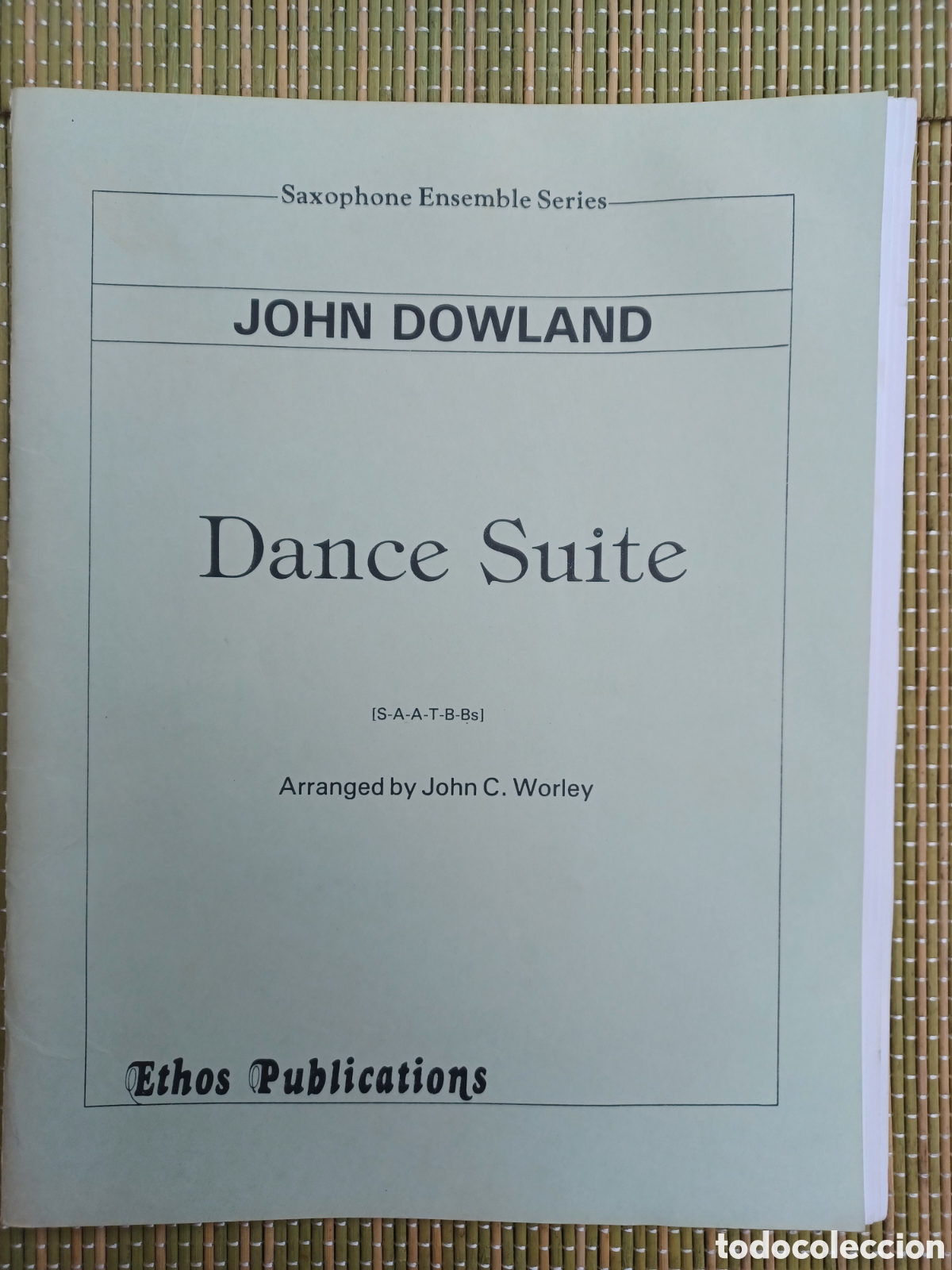 Libros de segunda mano: Dowland. Dance suite. Saxophone ensemble. Ed. Ethos. - Foto 1