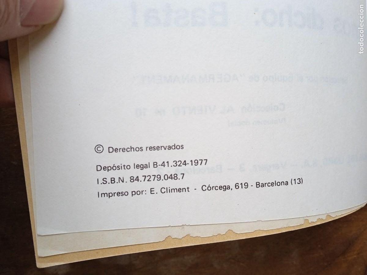 Libros de segunda mano: Hemos dicho Basta. 1977 - Foto 3