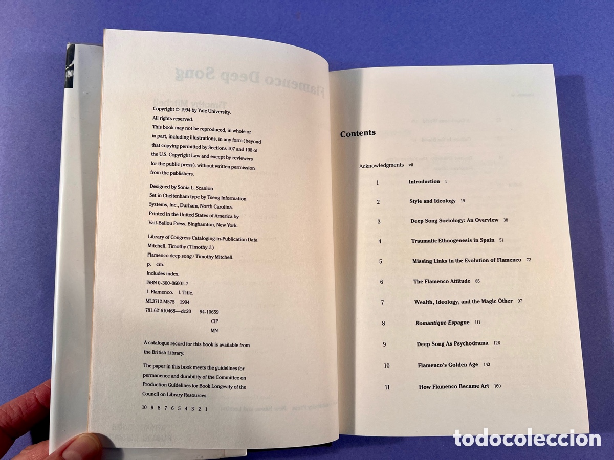 Libros de segunda mano: Flamenco Deep Song - Timothy Mitchell - hardback - 1994 - Foto 6