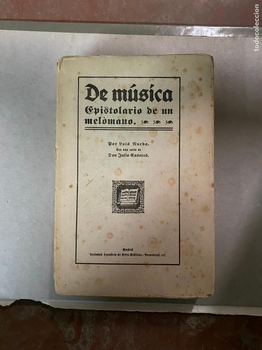 Gebrauchte B&uuml;cher: NUEVA, Luis - DE MUSICA. EPISTOLARIO DE UN MELOMANO