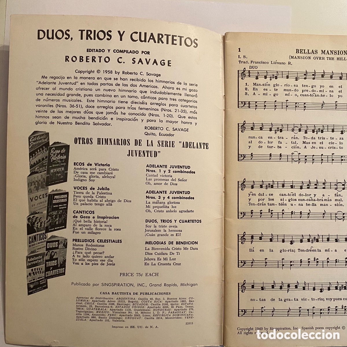Libros de segunda mano: &ldquo;Duos Tr&iacute;os y Cuartetos&rdquo; 1958 - Foto 2