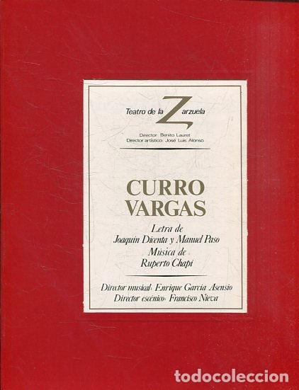 Libros de segunda mano: CURRO VARGAS. - LAUREt Benito. - Foto 1