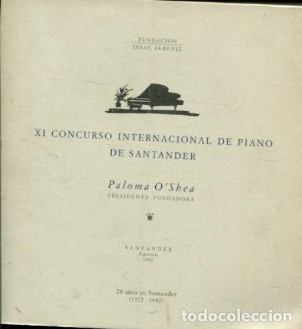 Gebrauchte B&uuml;cher: XI CONCURSO INTERNACIONAL DE PIANO DE SANTANDER. SANTANDER AGOSTO, 1992. -