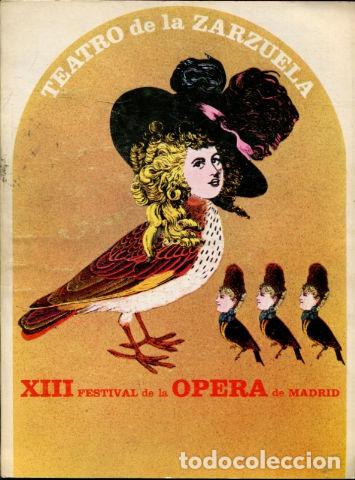 Gebrauchte B&uuml;cher: XIII FESTIVAL DE LA OPERA DE MADRID (TEATRO DE LA ZARZUELA). -