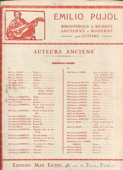 Second hand books: LES VIHUELISTES ESPAGNOLS DU XVI&ordf; SIECLE. PAVANE 4. - MILAN Luis (1535).