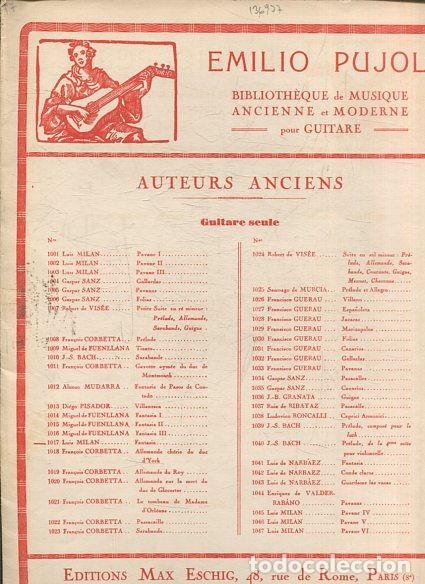 Second hand books: LES VIHUELISTES ESPAGNOLS DU XVI&ordf; SIECLE. FANTASIA - MILAN Luis (1535)