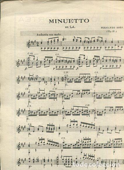 Gebrauchte B&uuml;cher: MINUETTO EN LA. ANDANTE MAESTOSO OP. 11. - SORS Fernando.