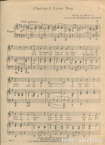 Second hand books: CHERIE, I LOVE YOU. - ROSEDALE GOODMAN Lillian.