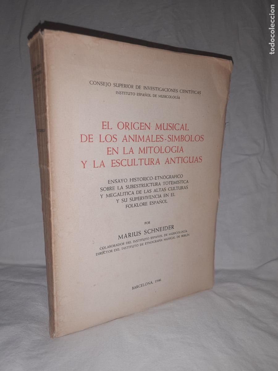 Gebrauchte B&uuml;cher: EL ORIGEN MUSICAL EN LA MITOLOGIA - A&Ntilde;O 1946 - M.SCHNEIDER.