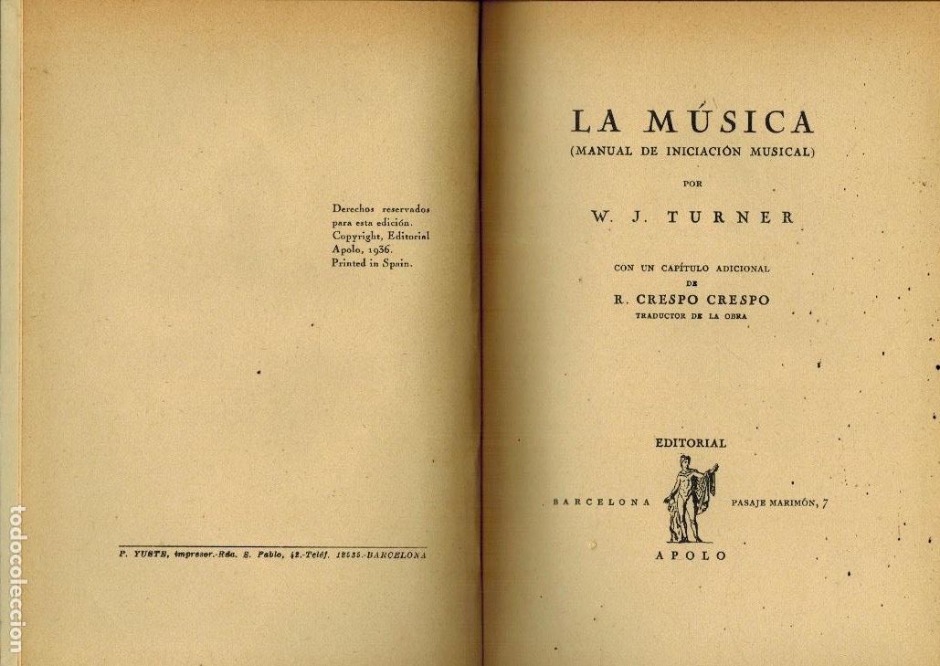 Second hand books: LA M&Uacute;SICA (MANUAL DE INICIACI&Oacute;N MUSICAL)