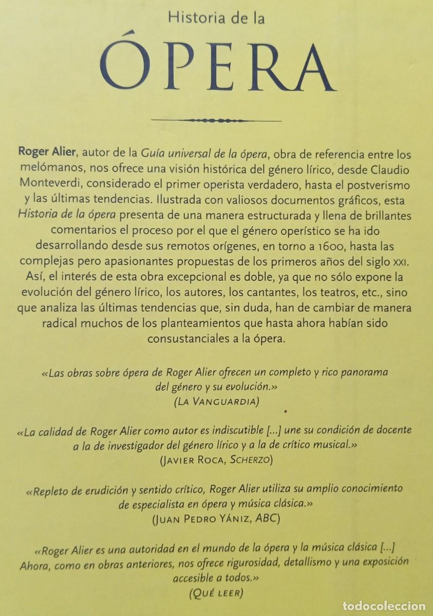Libros de segunda mano: HISTORIA DE LA OPERA - ROGER ALIER - Foto 2