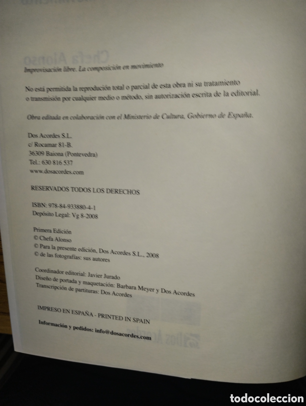 Libros de segunda mano: IMPROVISACI&Oacute;N LIBRE, La composici&oacute;n en movimiento - Foto 5