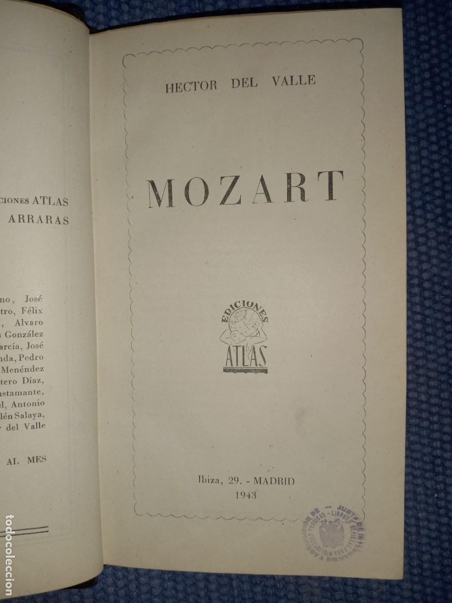 Libros de segunda mano: H&eacute;ctor, Valle del: Mozart. Vida - Foto 2