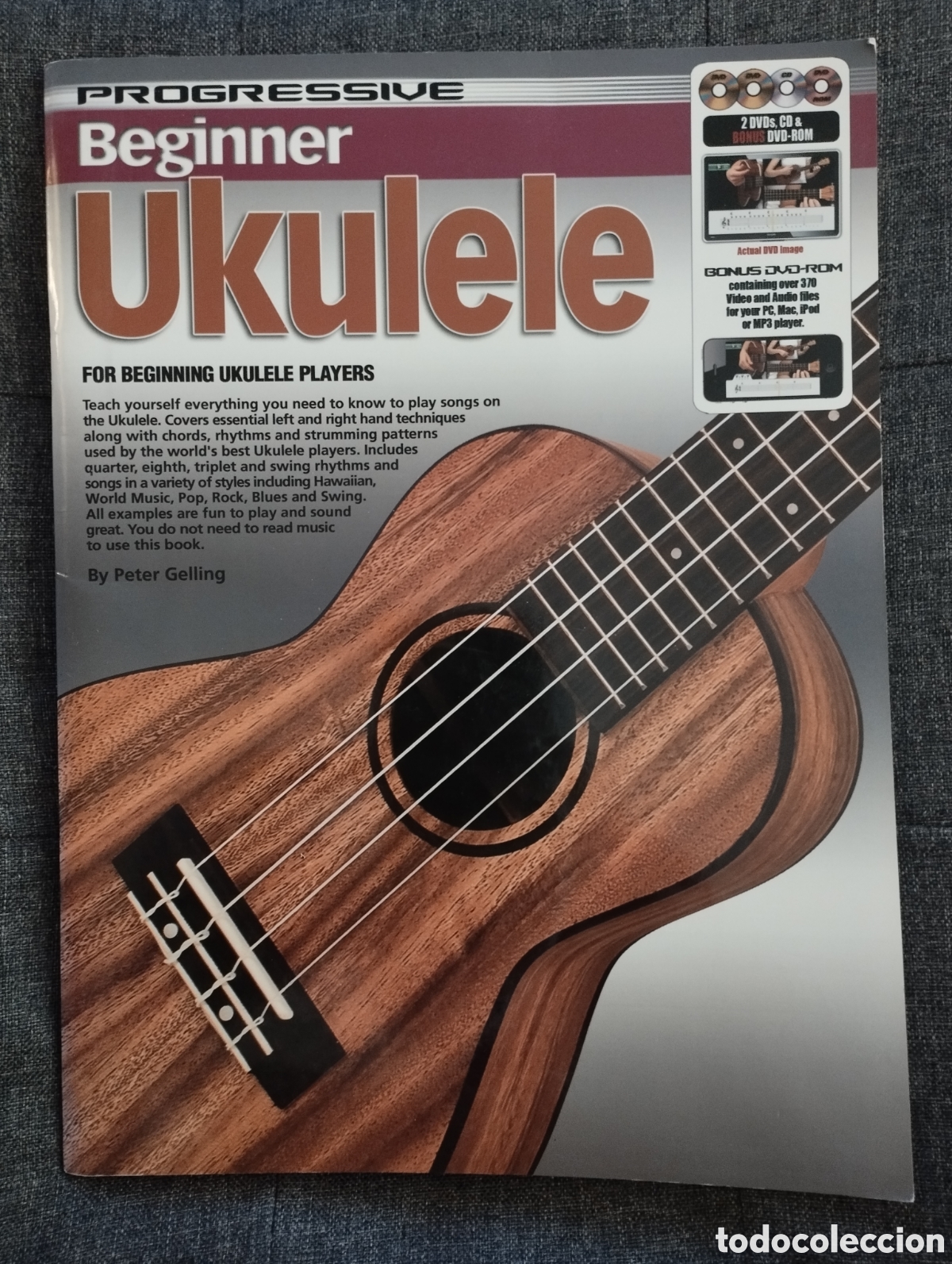 Libros de segunda mano: PROGRESSIVE BEGINNER UKULELE (PETER GELLING) 2 DVDS +CD + DVD-ROM - Foto 1