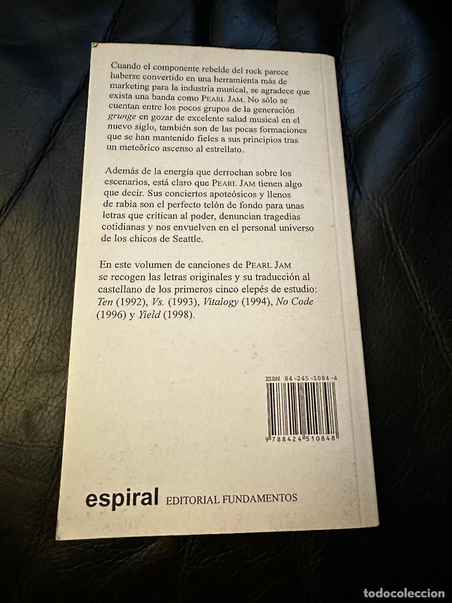 Libros de segunda mano: PEARL JAM CANCIONES - ESPIRAL - Foto 5