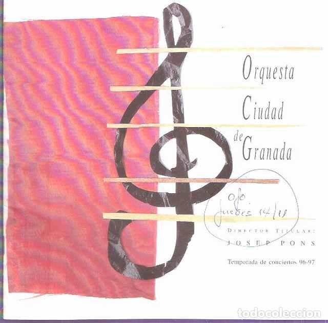 Libros de segunda mano: Orquesta Ciudad de Granada - Josep Pons. - Foto 1
