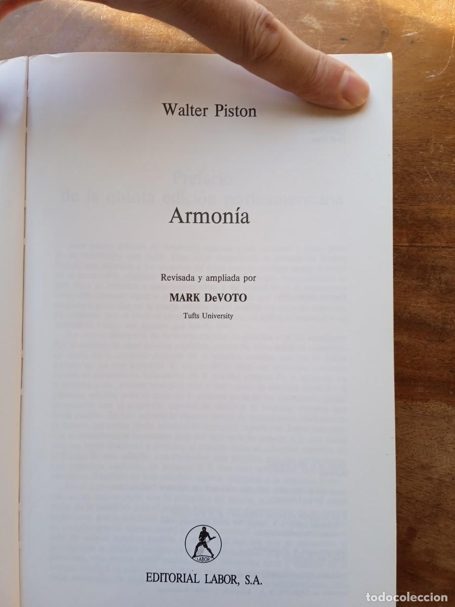 Libros de segunda mano: Armon&iacute;a. Walter Pist&oacute;n. Labor 1991. - Foto 2