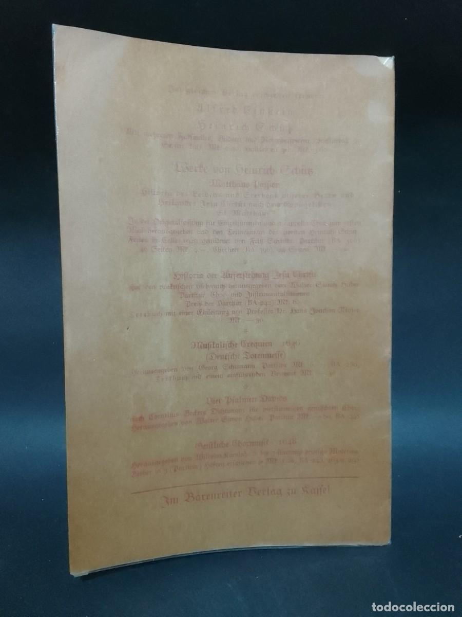 Libros de segunda mano: HEINRICH SCHUTZ - TEXTBUCH - PRIMERA EDICI&Oacute;N - Foto 3