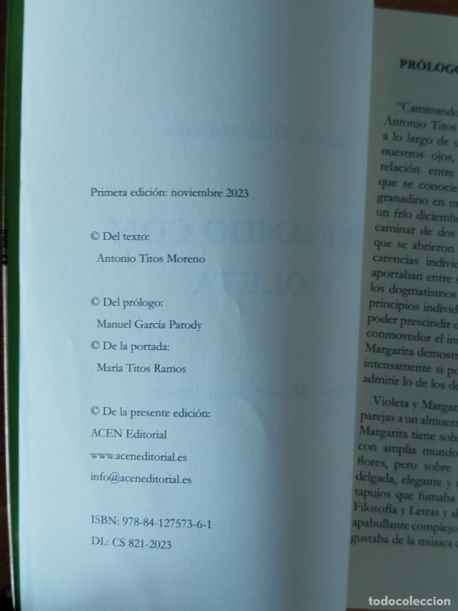 Libros de segunda mano: CAMINANDO CON VIOLETA Antonio Titos Moreno - Foto 5
