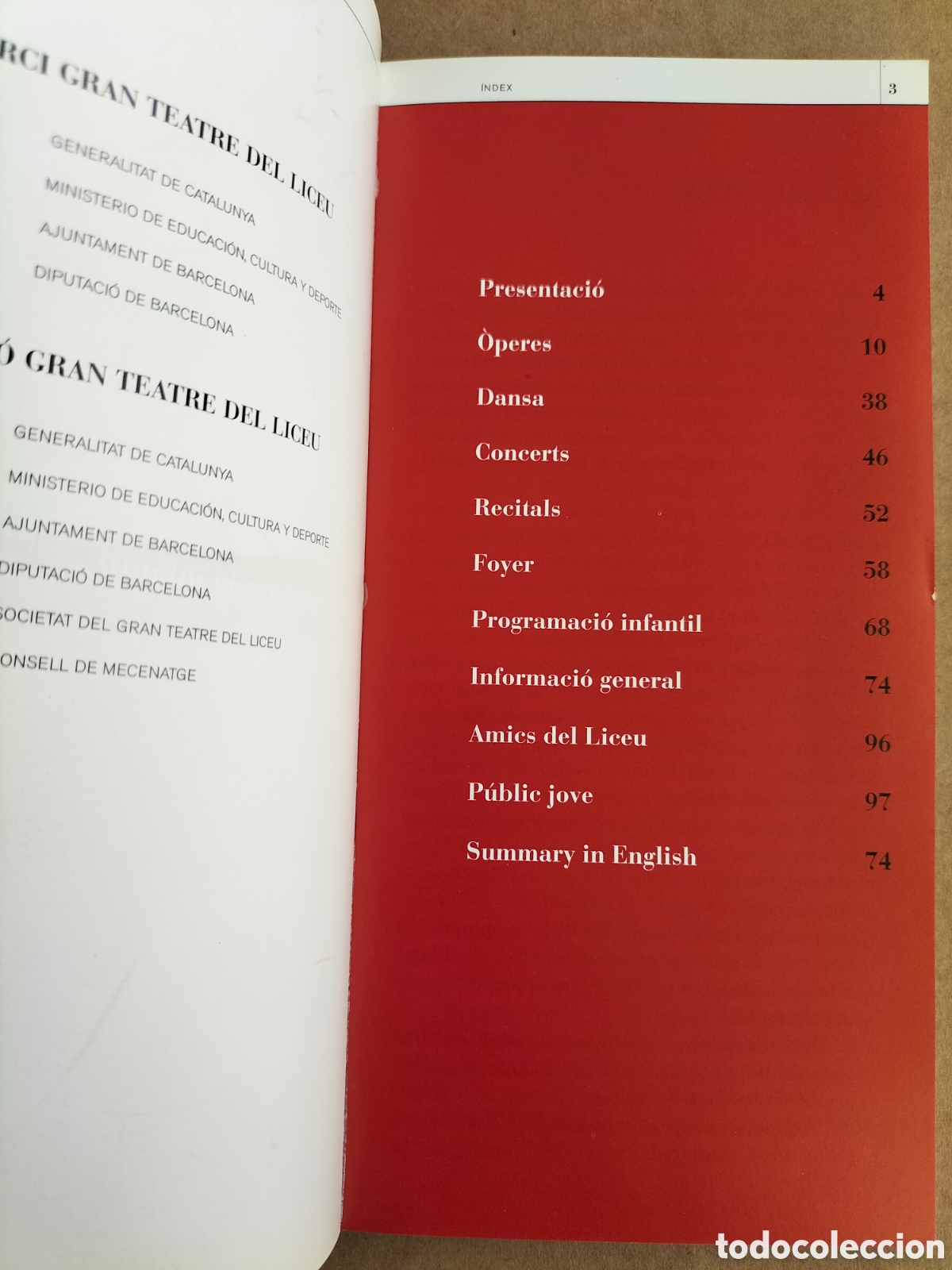 Libros de segunda mano: Programa Liceu 2001 - 2002. Gran Teatre del Liceu. Llibre - Foto 2