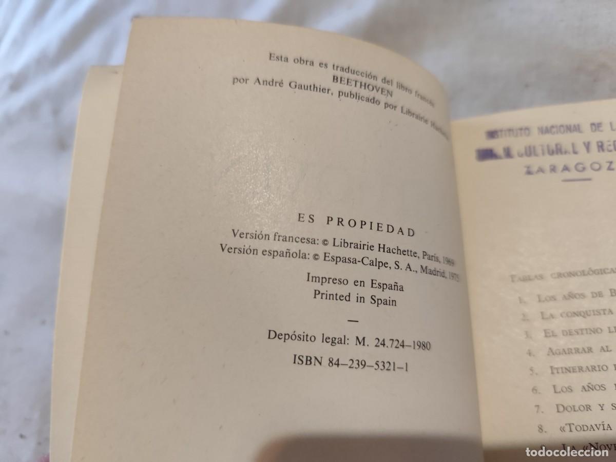 Libros de segunda mano: BEETHOVEN / ANDRE GAUTHIER / PU-GUI-3 / ESPASA CALPE - Foto 5