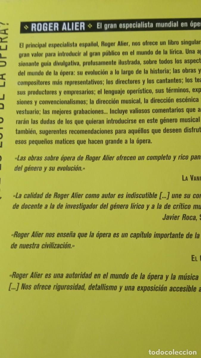 Libros de segunda mano: QU&Eacute; ES ESTO DE LA &Oacute;PERA? ROGER ALIER - Foto 2