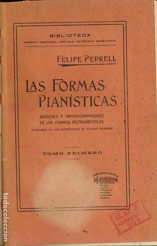 Libros de segunda mano: LAS FORMAS PIAN&Iacute;STICAS, TOMO I - Foto 1