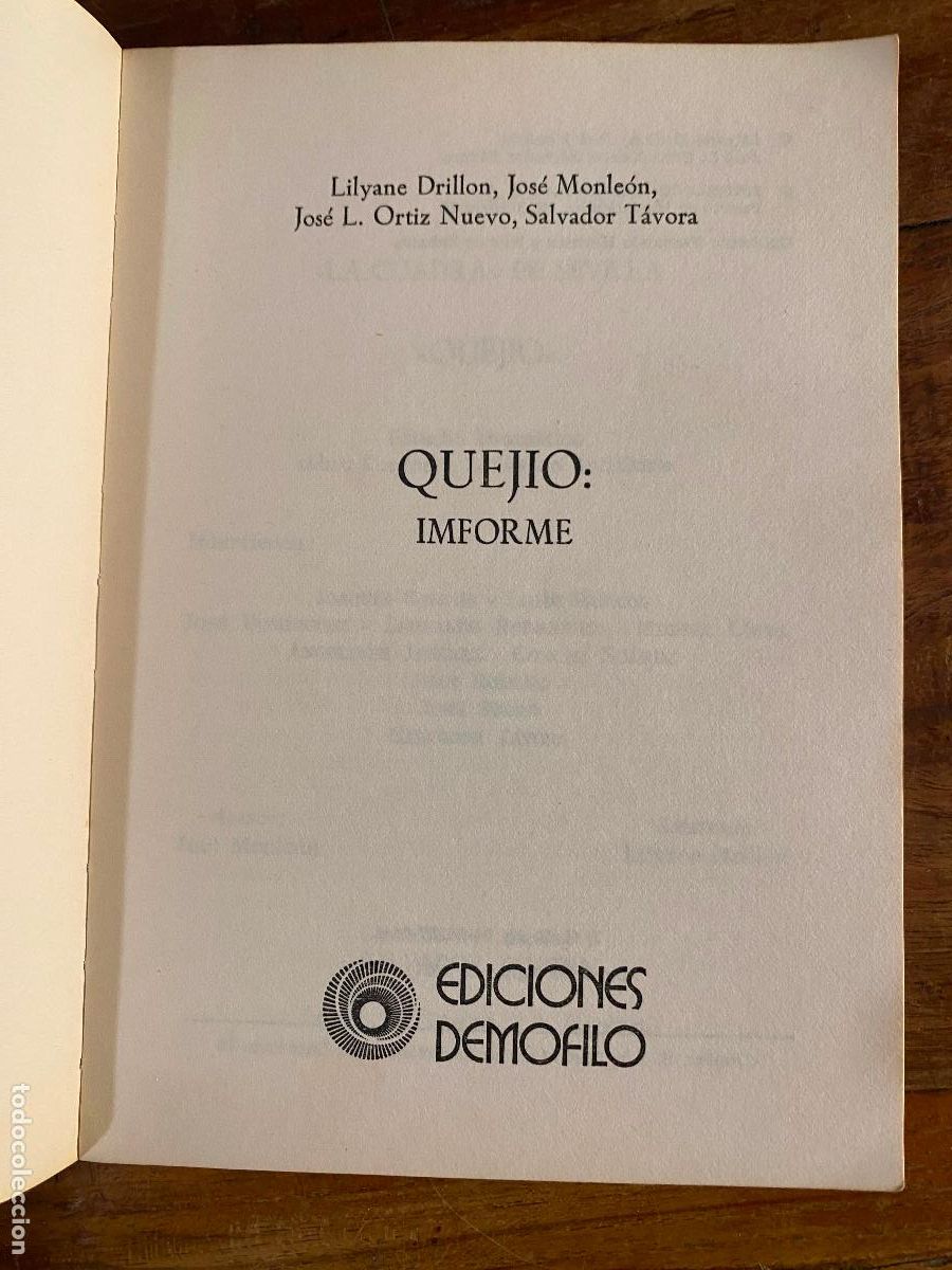 Libros de segunda mano: QUEJIO INFORME . ED. DEMOFILO - Foto 3
