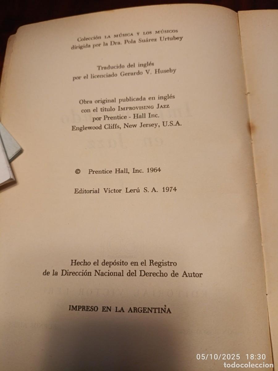 Libros de segunda mano: M&uacute;sica. Improvisando en jazz. Jerry Coker - Foto 4
