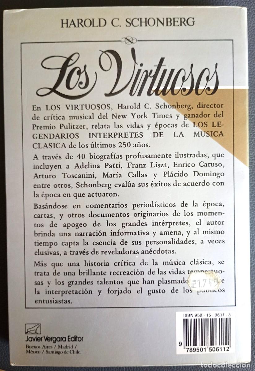 Libros de segunda mano: Harold C. Schonberg . Los virtuosos - Foto 2